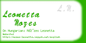 leonetta mozes business card